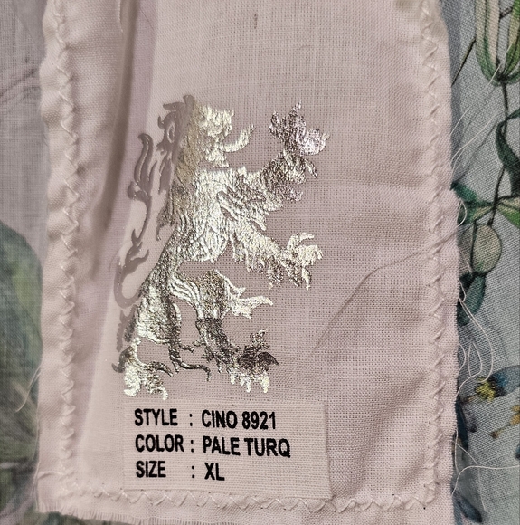 NWT Cino Boutique Floral Button-Up Shirt Sz XL - Picture 2 of 4